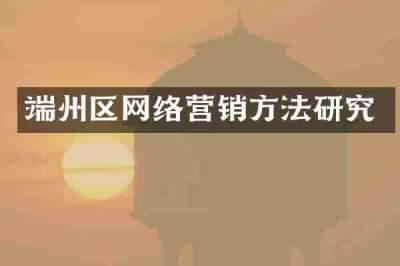 端州区网络营销方法研究