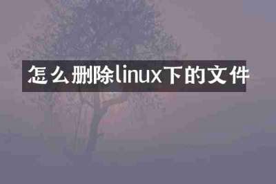 怎么删除linux下的文件