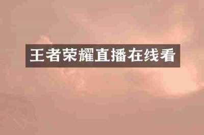 王者荣耀直播在线看