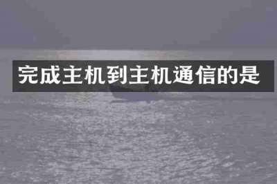 完成主机到主机通信的是