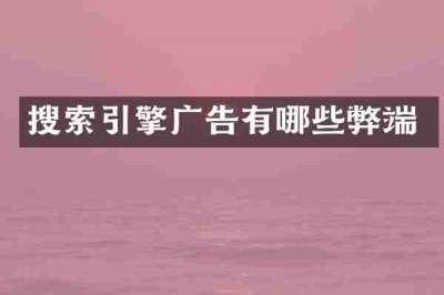 搜索引擎广告有哪些弊端
