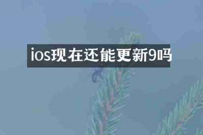 ios现在还能更新9吗