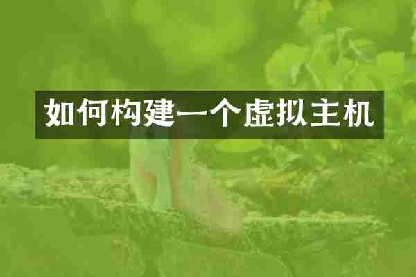 如何构建一个虚拟主机
