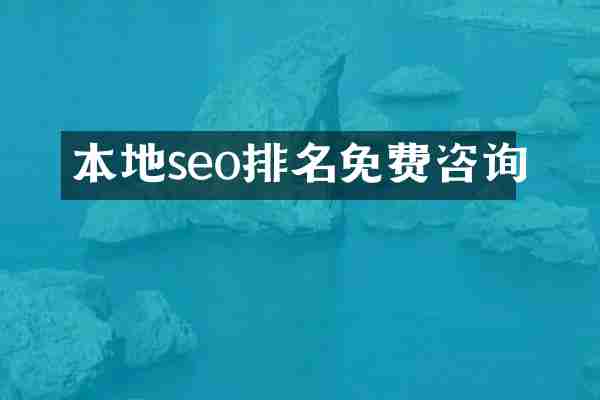 本地seo排名免费咨询