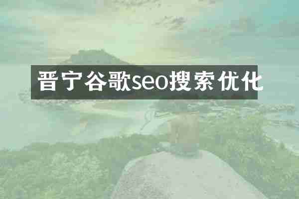 晋宁谷歌seo搜索优化