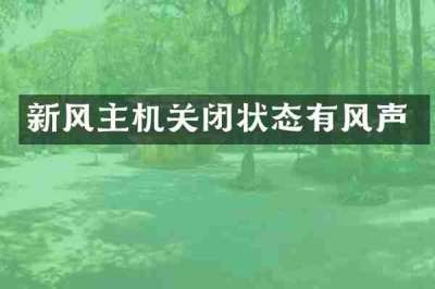 新风主机关闭状态有风声