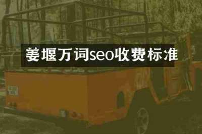 姜堰万词seo收费标准