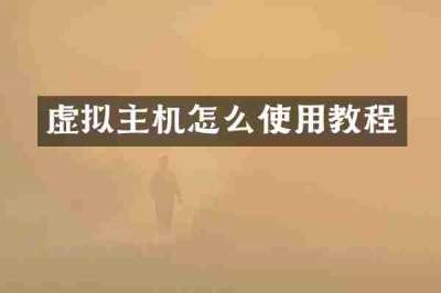 虚拟主机怎么使用教程