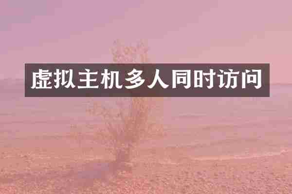 虚拟主机多人同时访问