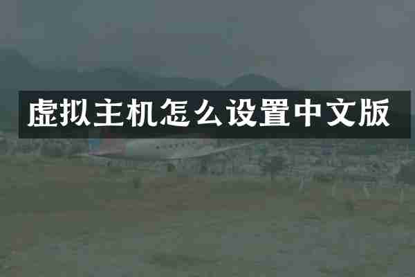 虚拟主机怎么设置中文版