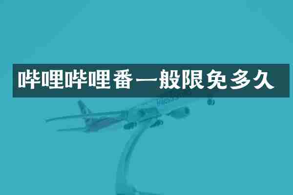哔哩哔哩番一般限免多久