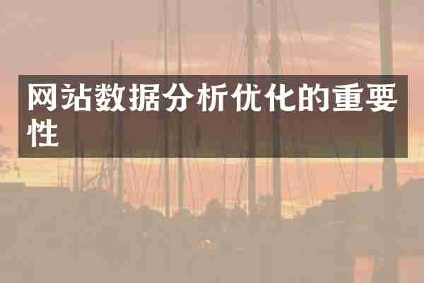 网站数据分析优化的重要性
