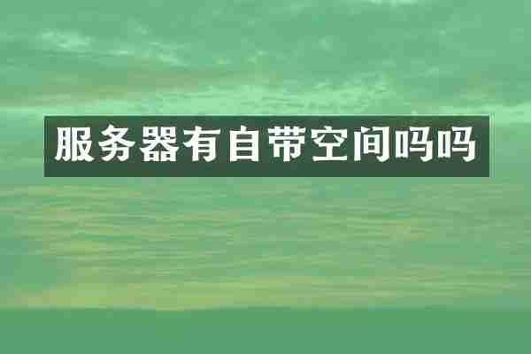 服务器有自带空间吗吗