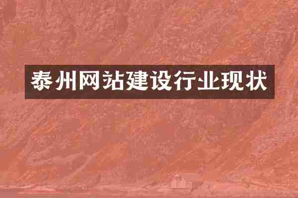 泰州网站建设行业现状
