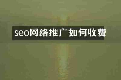 seo网络推广如何收费