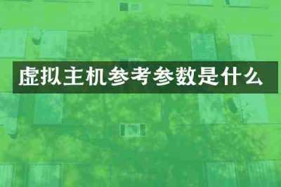 虚拟主机参考参数是什么