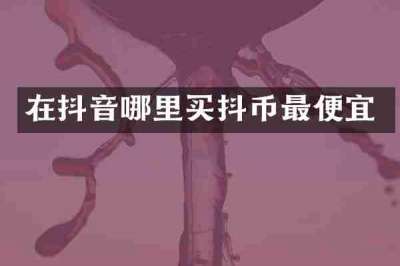 在抖音哪里买抖币最便宜