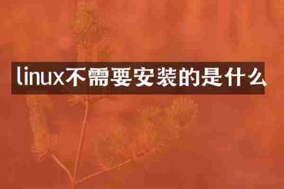 linux不需要安装的是什么
