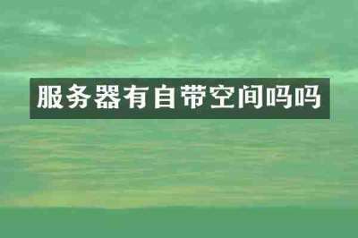 服务器有自带空间吗吗
