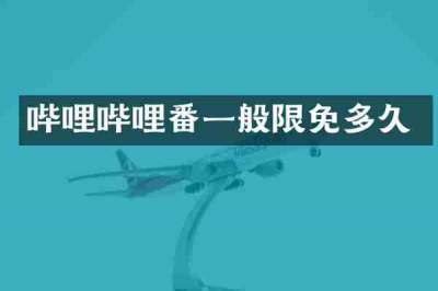 哔哩哔哩番一般限免多久