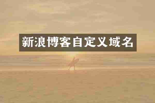 新浪博客自定义域名