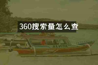 360搜索量怎么查