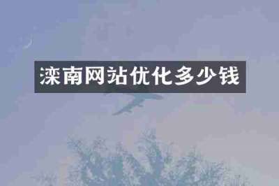 滦南网站优化多少钱