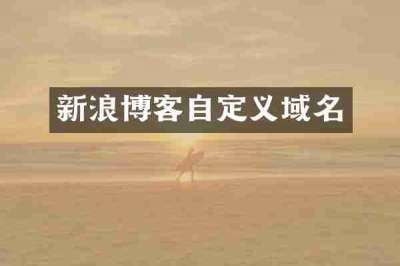 新浪博客自定义域名