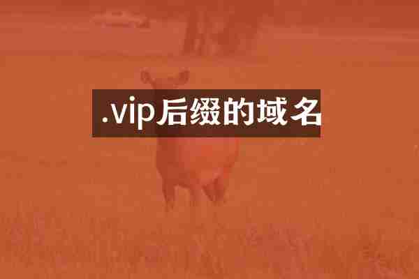 .vip后缀的域名