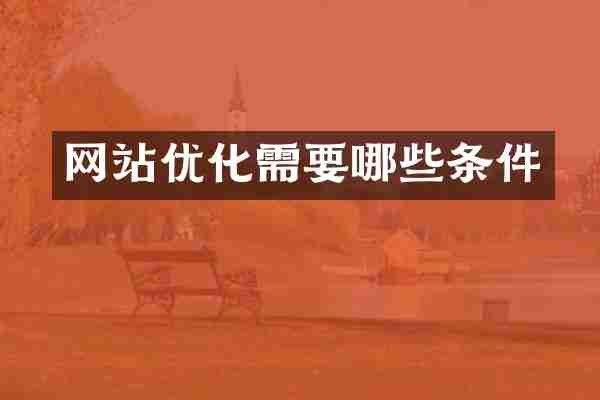 网站优化需要哪些条件