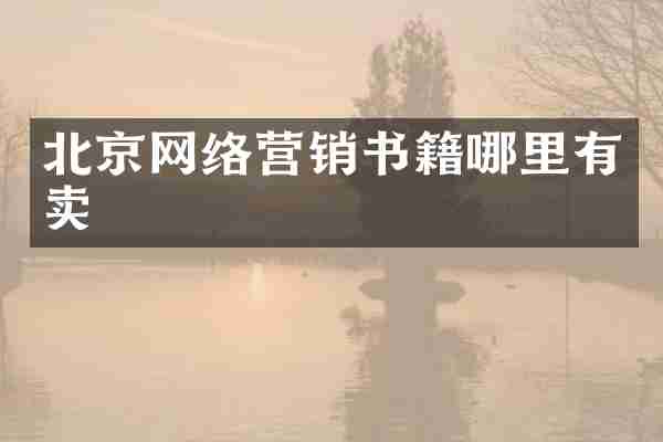 北京网络营销书籍哪里有卖