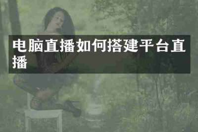电脑直播如何搭建平台直播