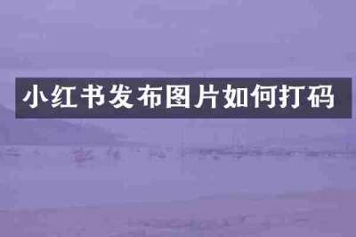 小红书发布图片如何打码