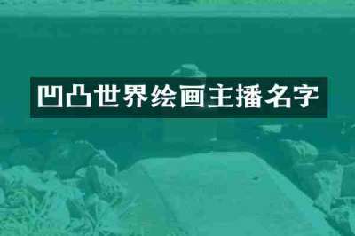 凹凸世界绘画主播名字