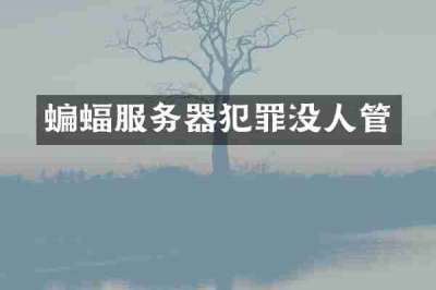 蝙蝠服务器犯罪没人管