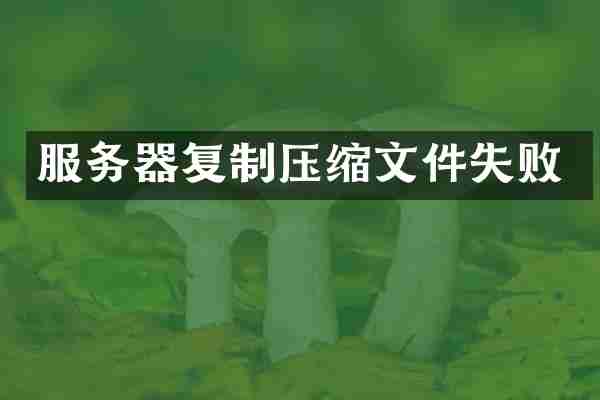 服务器复制压缩文件失败