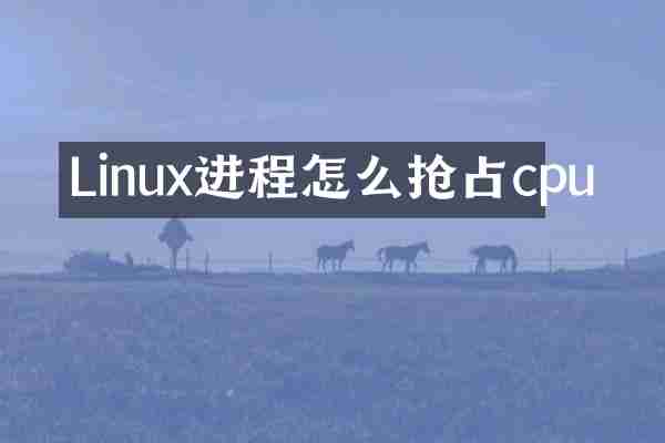 Linux进程怎么抢占cpu