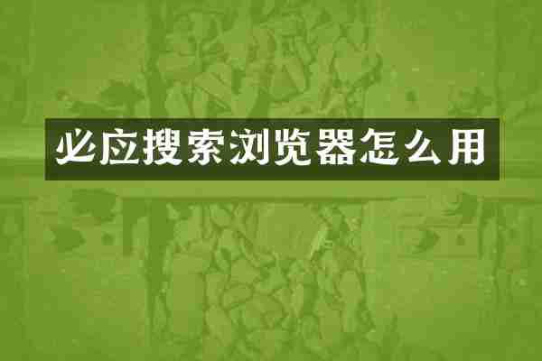 必应搜索浏览器怎么用