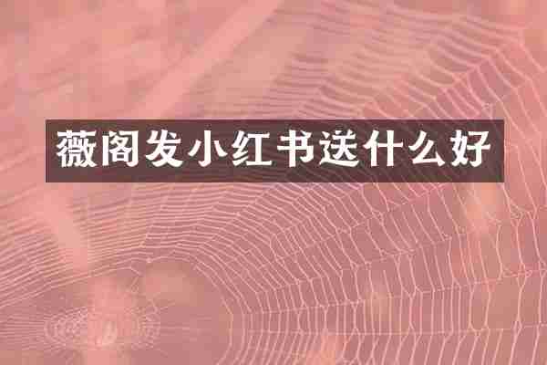 薇阁发小红书送什么好