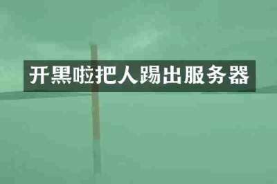 开黑啦把人踢出服务器