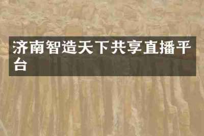 济南智造天下共享直播平台