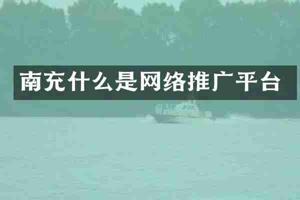 南充什么是网络推广平台