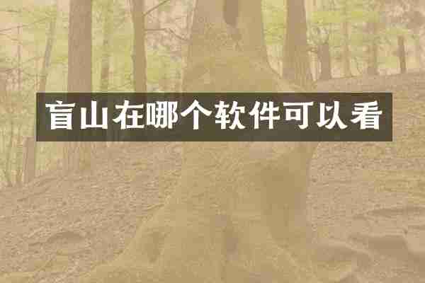 盲山在哪个软件可以看