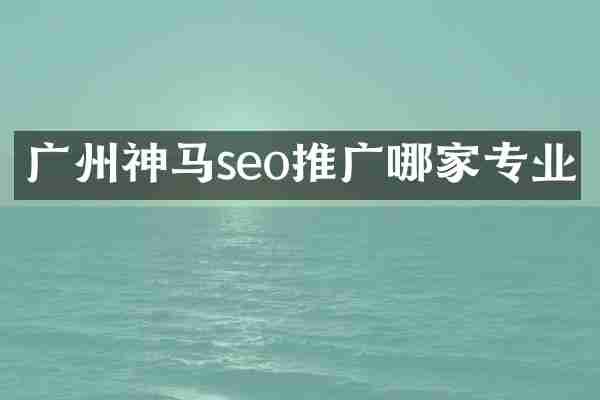 广州神马seo推广哪家专业