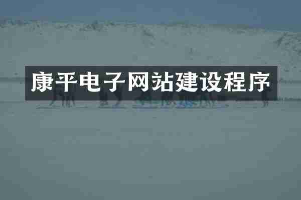康平电子网站建设程序