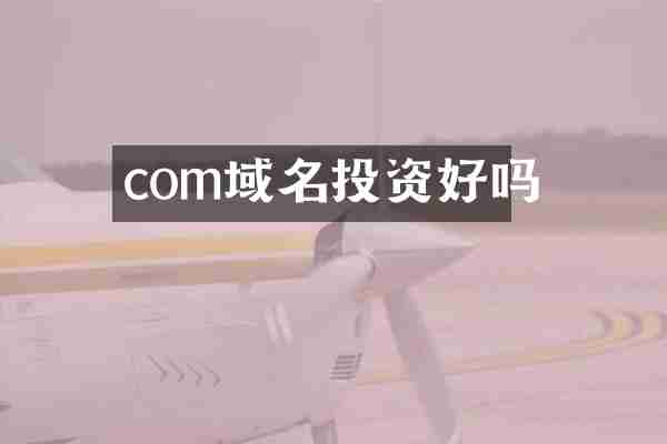 com域名投资好吗