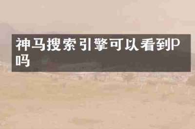 神马搜索引擎可以看到P站吗
