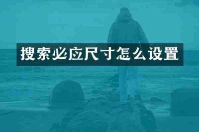 搜索必应尺寸怎么设置