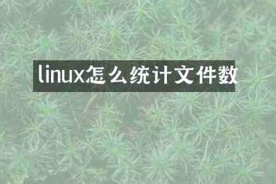 linux怎么统计文件数