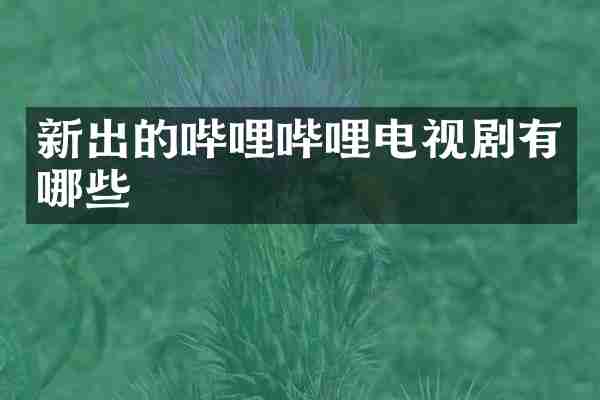 新出的哔哩哔哩电视剧有哪些